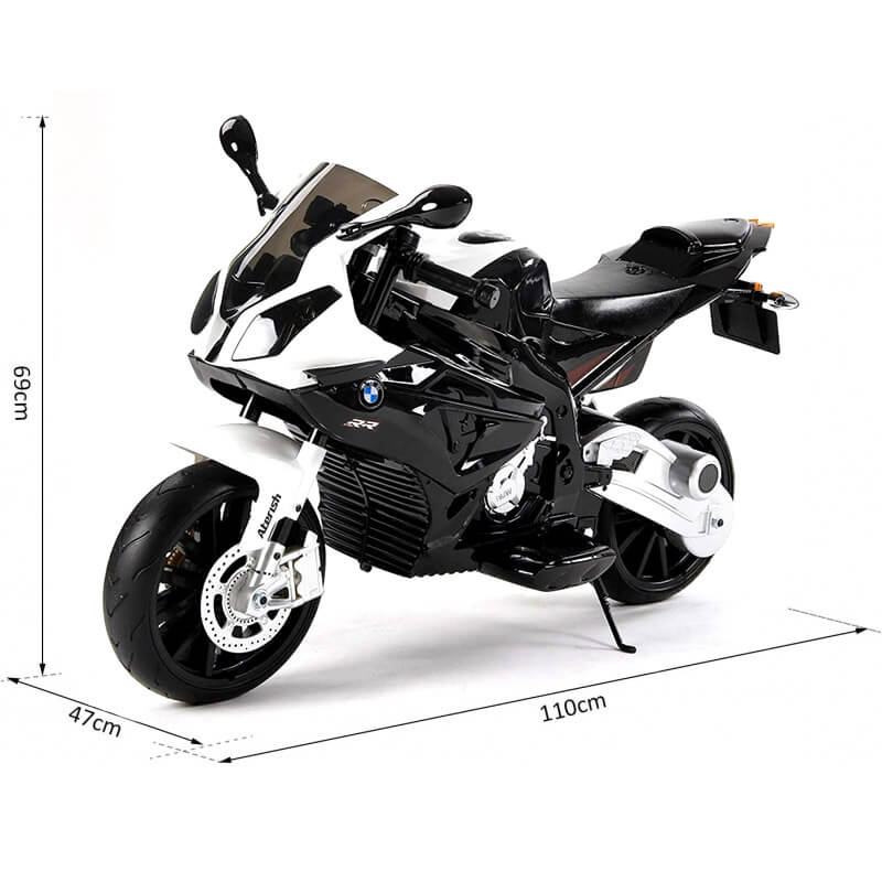 Moto Elettrica per Bambini 12V con Licenza BMW S1000RR Nera