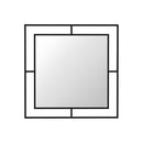 Specchio quadrato 58x58 cm Corner con doppia cornice in metallo nero