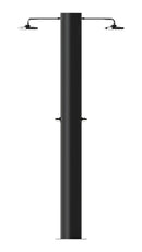 Doccia Solare da Giardino 70 L 2 Soffione Eco Rain e 2 Miscelatore Temporizzato Arno T2N Nero Opaco 