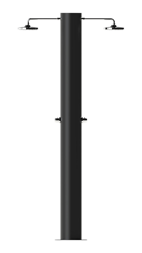 Doccia Solare da Giardino 70 L 2 Soffione Eco Rain e 2 Miscelatore Temporizzato Arno T2N Nero Opaco sconto