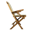 Cuscino per Sedia Pieghevole Pinta Seduta e Schienale Sfoderabile Spesso 3 cm Crema      