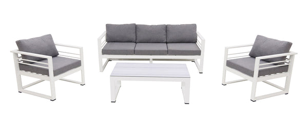 Garden Lounge Set 3-Sitzer-Sofa, 2 Sessel und Couchtisch Leros Plus acquista