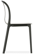 Set 4 Sedie da Giardino in Polipropilene Vandi Bianco e Nera