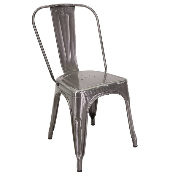 sconto Sedia New Bristol 43x43xh45/84 cm in Ferro Grigio