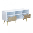 Mobile Porta Tv Brody 117x39x58 h cm in Legno Bianco