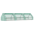 Mini Serra per Piante Impermeabile con 3 Ingressi Avvolgibili 400x100x80 cm Verde 