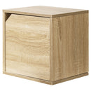 Mensola Cubo con 1 Anta da Parete Scaffale Montaggio Muro Quercia Design Moderno