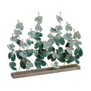 Decorazione in metallo verde oro cm 85x19,7xh67