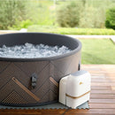 Piscina Idromassaggio Diva MSpa Mono Concept per 6 Persone Ø173x65 cm in DWF Marrone e Nero      