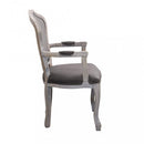 Poltrona Charlene in Velluto Taupe 55x51x100 h cm in Legno Tortora