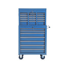 Carrello Porta Attrezzi da Officina Professionale Cassettiera in Lamiera Blu 61.5x33x113 cm 
