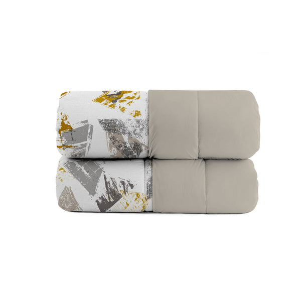 Trapunta Invernale Stampata in Microfibra 200gr Double Face Urban Giallo Varie Misure prezzo