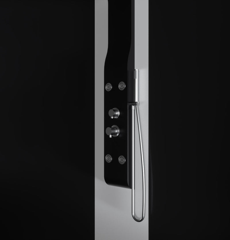 Colonna Doccia Idromassaggio in ABS Relax Nero Opaco