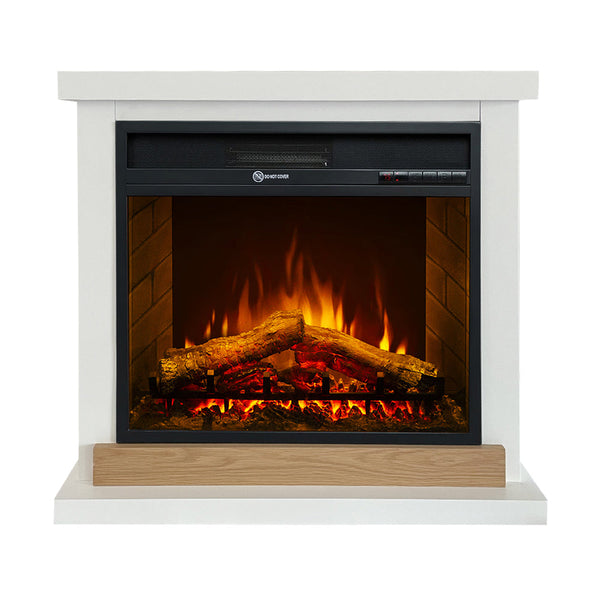 Camino Elettrico da Terra 75x28x70 cm Stoccolma in Legno Bianco L75xP28xH70 cm acquista