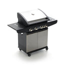 Barbecue a Gas con 4 Bruciatori Termometro e Fornello Laterale Taddei 4F Deluxe