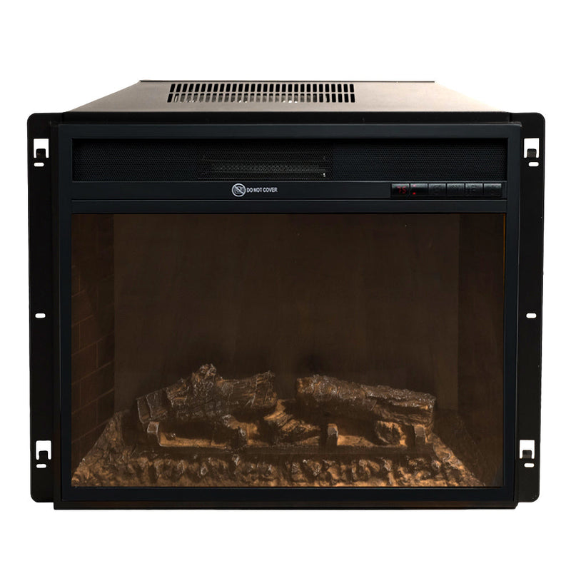 Camino Elettrico da Terra 96x35x96 cm Bellini in Legno Effetto Marmo Nero      