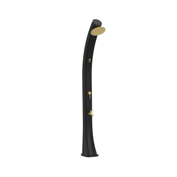 Doccia Solare da Giardino 40L Miscelatore e Lavapiedi Sined Sole XXL Nera/oro acquista