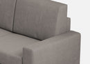 Divano 3 Posti 208x85x85 cm Sakar in Tessuto Grigio