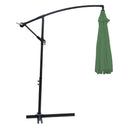 Ombrellone Lampara da Giardino Palo Laterale 300x200 cm in Acciaio e Poliestere Verde Kios      