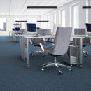 Ruote con Piastra per Montaggio 50 mm Acciaio e Plastica Grigio 4 Pezzi Emuca