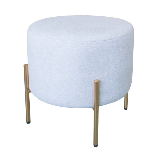 Pouf Poggiapiedi Ø40 cm in Tessuto Kate Grigio prezzo