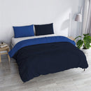 Copripiumino con Sacco e Federe in Tinta Unita Double Face Linea Vera Blu e Royal