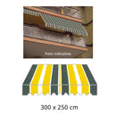Tenda da Sole a Caduta 3x2,5m Tessuto in Poliestere Disegno P3002