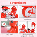 Triciclo Passeggino con Seggiolino Reversibile per Bambini   Rosso