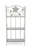 Scaffale 3 Ripiani 60x28x127 cm Harriet in Acciaio Salvia