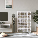 Libreria in Legno 24 Scomparti Bianco 130.5x89x20 cm 