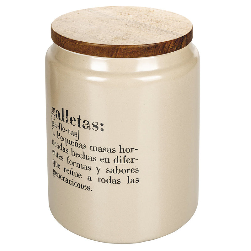 Barattolo Biscotti con scritta "Galletas" 800 ml in Gres VdE Tivoli 1996 Spagnolo