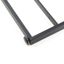 Scaffale Lader con Struttura e Ripiani H1150 Verniciato Nero Acciaio e Legno Emuca