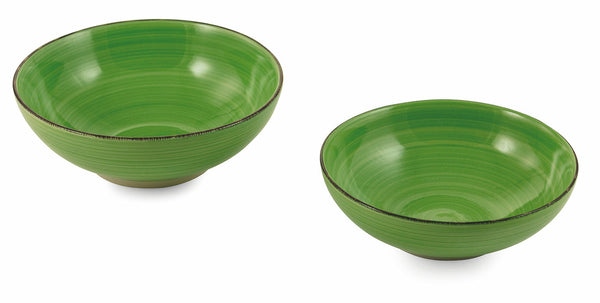 Set mit 2 Salatschüsseln aus Steingut Villa d'Este Home Tivoli Baita Verdi online