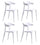 Set 4 Sedie Impilabili 50x75,5x52 cm in Polipropilene New America Bianco