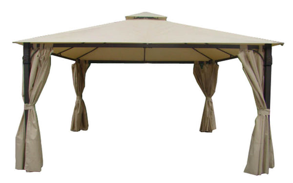 prezzo Gartenpavillon aus Stahl, taubengrau, Polyestergewebe, verschiedene Größen