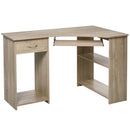 Scrivania da Ufficio ad Angolo Porta PC 120x70x75 cm in Legno 