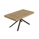 Tavolo Allungabile 160-244x80x74 cm Niket Quercia Natura Gambe Antracite