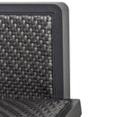Set Salotto da Giardino Divano 2 Poltrone e Tavolino in Rattan Grigio