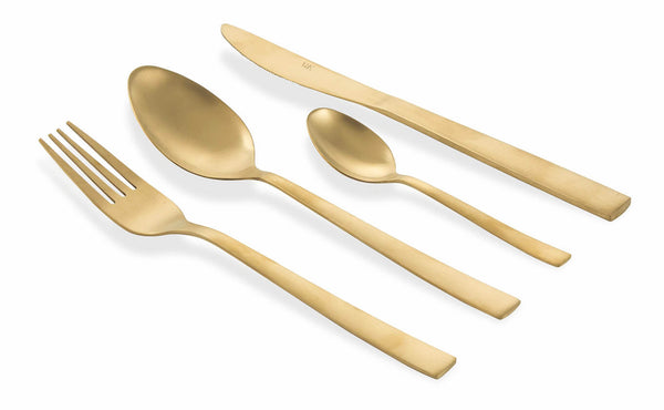 Service Besteckset 24-teilig in Edelstahl Villa d'Este Gold Matt sconto