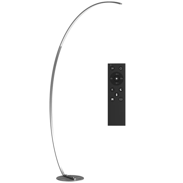 online Lampada da Terra ad Arco Alta 172 cm a LED con Telecomando e Regolazione della Luminosità Argento