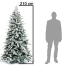 Albero di Natale Innevato Artide 210 cm Folto Foltissimo Realistico 948 Punte