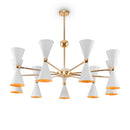 Lampada pendente Modern in Metallo Vesper Bianco con Oro