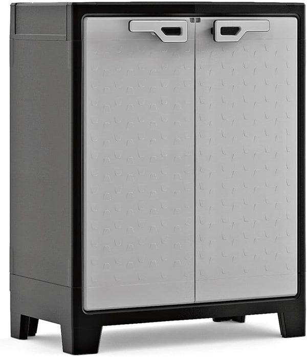 sconto Keter Titan Low XL Kleiderschrank 2 Regale 80 x 44 x 100 cm Schwarz