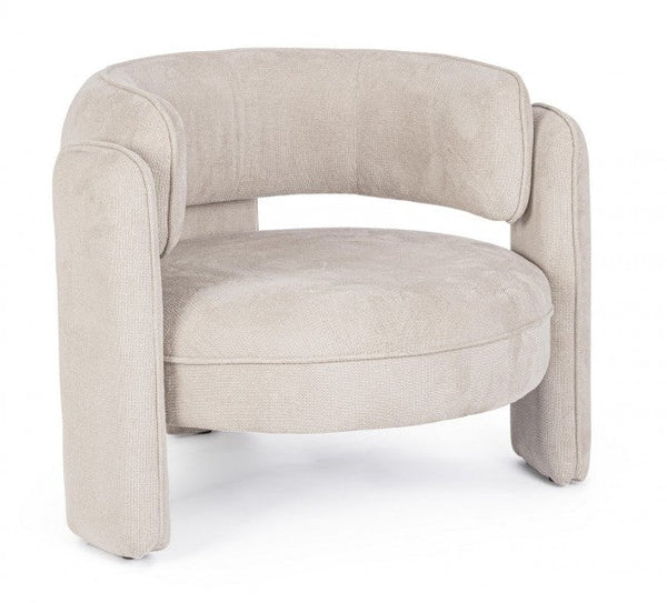 prezzo Poltrona Soggiorno 94x88x73 cm Aisha in Tessuto Beige