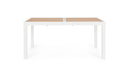 Tavolo Allungabile da Esterno 160-240x90x75h cm in Alluminio e Polywood Hilija Naturale e Bianco  