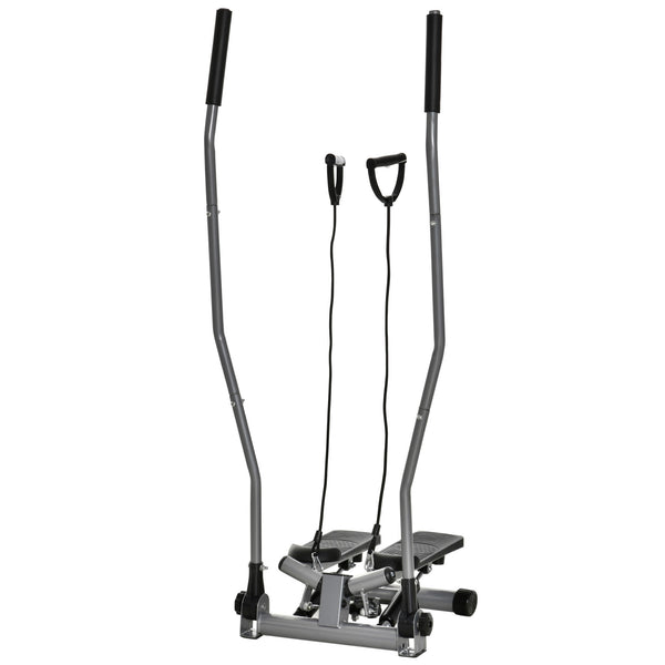 Stepper Fitness 54x40x135 cm con Maniglia e Monitor LCD in Acciaio Argento prezzo