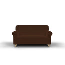 Copridivano 1, 2 E 3 Posti Elasticizzato in Tessuto Marrone