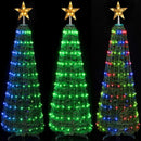 Albero di Natale a Cono Pieghevole Ø70x210 cm con 342 LED RGB Smart e Controllo App      