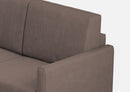 Divano Angolare 5 Posti 221x221x85 cm Karay in Tessuto Talpa
