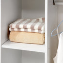 Armadio Guardaroba con Ruote in Legno 80x40x128 cm Bianco 